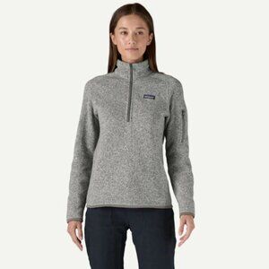 Patagonia Women's Better Sweater 1/4-Zip Fleece in Birch White Size Small